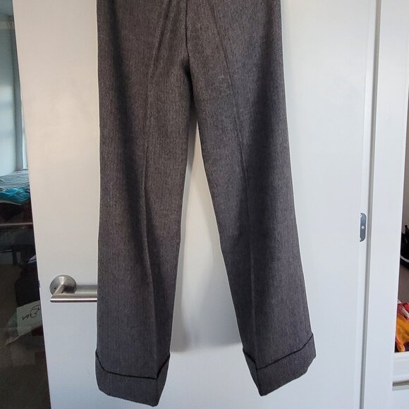 Grey lined wool pants - cuffed - Picture 4 of 9